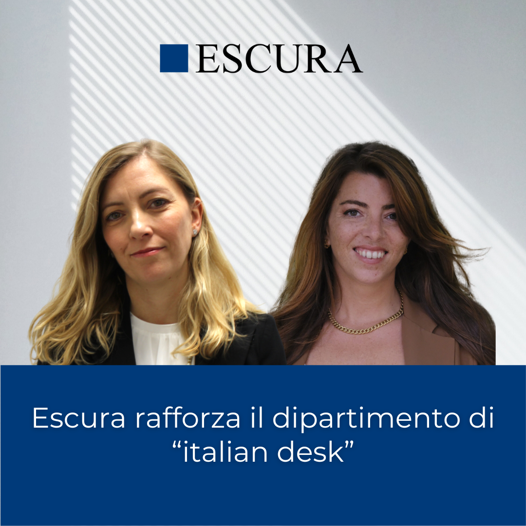 Escura rafforza il dipartimento di “italian desk”