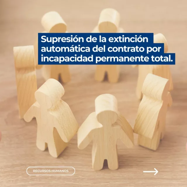 Supresión de la extinción automática del contrato por incapacidad permanente total (modificación del artículo 49.1 del Estatuto de los Trabajadores).

Accede a nuestra circular completa en: https://www.escura.com/es/supresion-de-la-extincion-automatica-del-contrato-por-incapacidad-permanente-total/